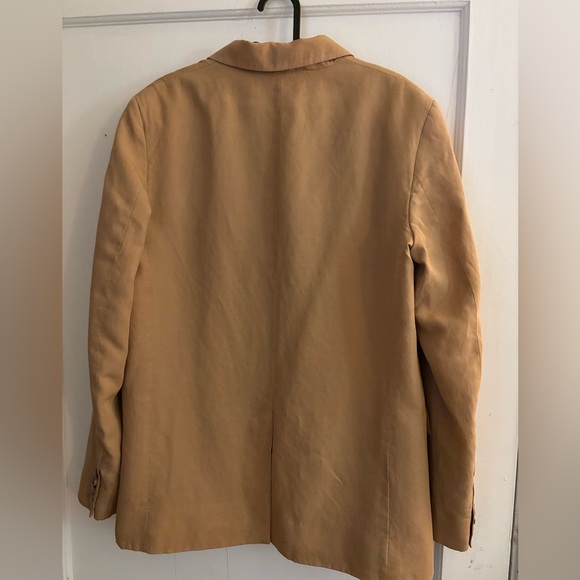 COS Camel Linen-Blend Single-Button Blazer – Size US 10 / CA 10 - Picture 5 of 9